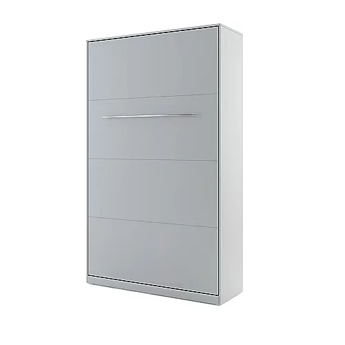 Lenart Schrankbett - Wandbett Concept Pro CP02 120x200 cm - Schrankklappbett Vertical - Schrank mit integriertem Klappbett - Funktionsbett (Grau Matt)