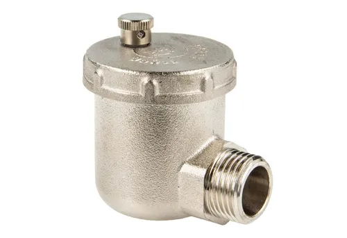 tecuro Heizkörper Schnellentlüfter mit Winkelanschluss - 1/2 Zoll, verchromt