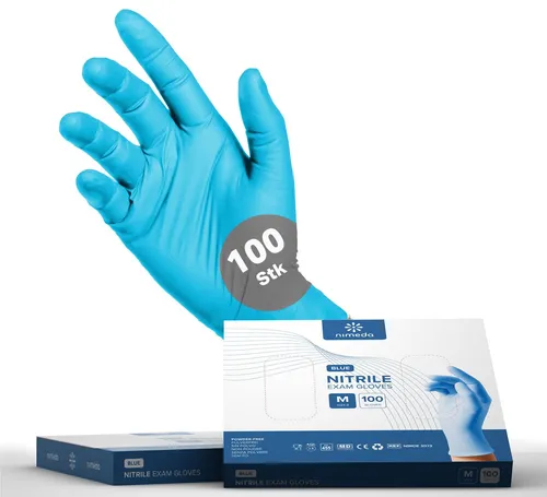 Kemes Einweghandschuhe Nitrilhandschuhe 100 Stück Gummihandschuhe Lebensmittelgeeignet Latexfrei
