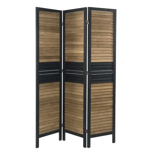 DESIGN DELIGHTS Nostalgischer RAUMTEILER Chalet - Paravent aus Holz, 170x120 cm, freistehend und blickdicht – ideal für stilvolle Raumtrennung und als dekoratives Highlight.