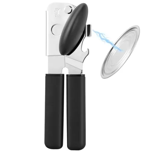 Dosenöffner manuell mit Magnetheber, robuster Handdosenöffner mit glatten Kanten, Dosenöffner für Senioren, langlebige scharfe Schneidklinge, einfacher Drehknopf, multifunktionaler Flaschenöffner