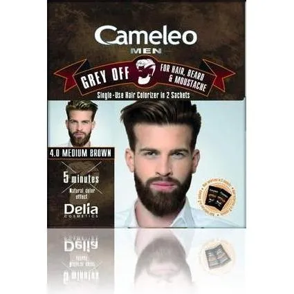 Delia Cosmetics Cameleo - Hair Paint For Men Light Brown. No Gray Hair. Good Coverage. 2x15ml (Light Brown) (40185685)