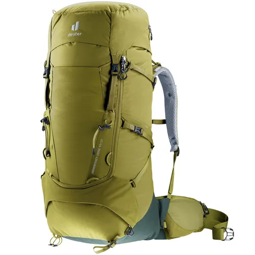 Deuter Aircontact Core 50+10 Rucksack – 50+10L, oliv - Robuster Trekkingrucksack mit durchdachtem Design, ideal für anspruchsvolle Abenteuer und lange Touren.