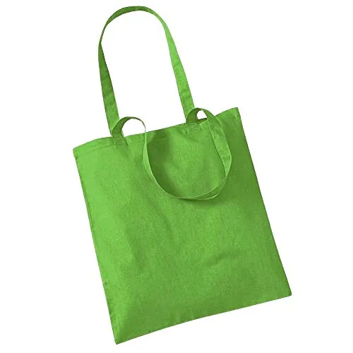 Westford Mill - Baumwoll-Tragetasche mit langen Henkeln / Apple Green, One