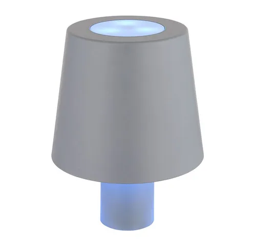 GLOBO LIGHTING LED Tischleuchte, LED-Leuchtmittel fest verbaut, Tageslichtweiß, Tischleuchte Tischlampe Flaschenlampe Akku Touch grau RGB LED H 14 cm