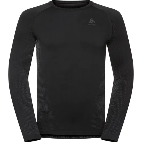 Odlo Langarmshirt Performance Warm Eco - Herren Unterwäsche, Größe M - Funktionsunterwäsche aus recycelten Materialien, atmungsaktiv und mit Belüftungszonen für optimale Temperaturregulierung bei intensiven Aktivitäten.