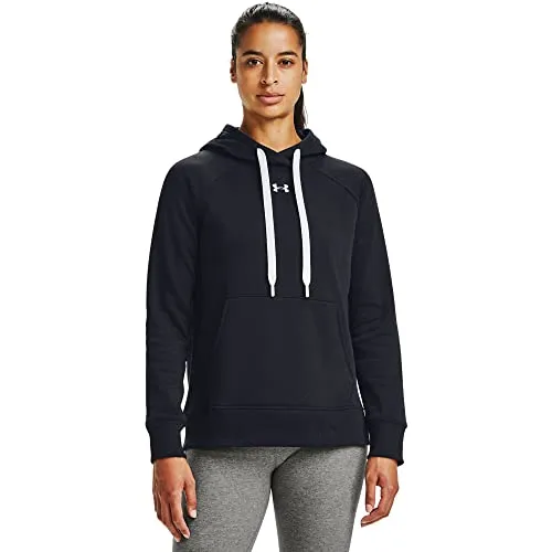 Under Armour Damen UA Rival Fleece Hoodie Shirt - Hoodies für Damen, aus hochwertigem Fleece für optimalen Komfort und Wärme, mit gerippten Bündchen für perfekten Sitz beim Sport.