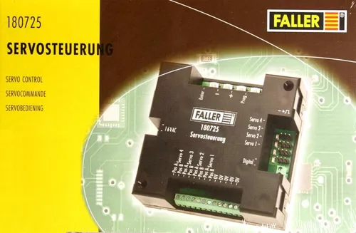 Faller 180725 - Servosteuerung für Modellbahnen - Zubehör für Elektrik & Elektronik, bietet präzise Steuerung für Ihre Modellbahn und sorgt für ein realistisches Fahrvergnügen.