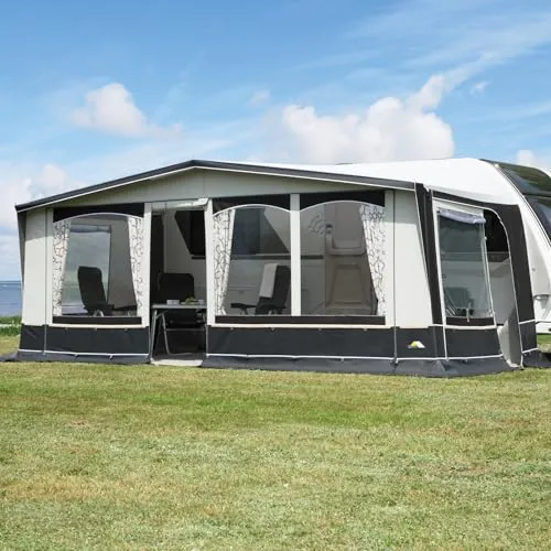 DWT Jubiläumsmodell Jubilee 40 für Einsteiger - Vordächer & Vorzelte: Flexibles Design mit wetterfestem trailtex Material und großzügiger Tiefe von 240 cm für maximalen Wohnkomfort beim Camping.