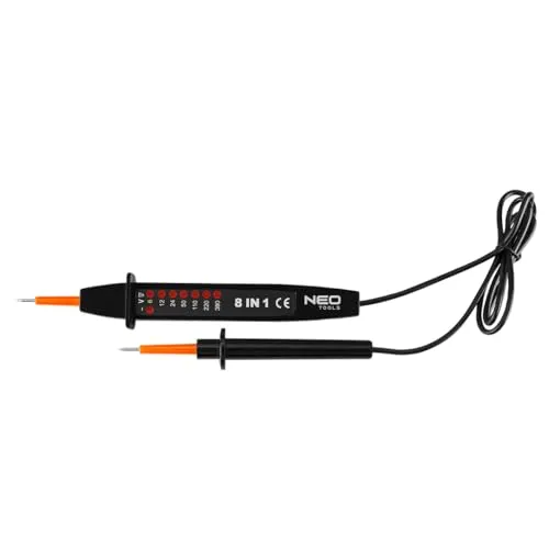 NEO TOOLS 2-poliger Spannungsprüfer mit LED Anzeige | 6-380 V AC/DC