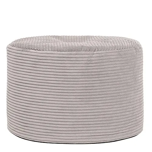 icon Pouf XL aus Cord „Milano“ - Kuscheliger Fußhocker - Poufs - Runder Cord-Fußhocker mit leichter Füllung für ultimativen Komfort. Ideal als Sitzplatz für Gäste oder zum Entspannen. Strapazierfähiges Cordmaterial sorgt für Langlebigkeit und Gemütlichkeit.