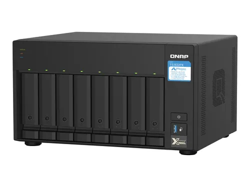 TS-832PX-4G NAS Server - NAS-Server mit 8 Schächten, unterstützt RAID und bietet schnelle Netzwerkverbindungen über Gigabit und 10 Gigabit Ethernet für optimale Datenübertragung.