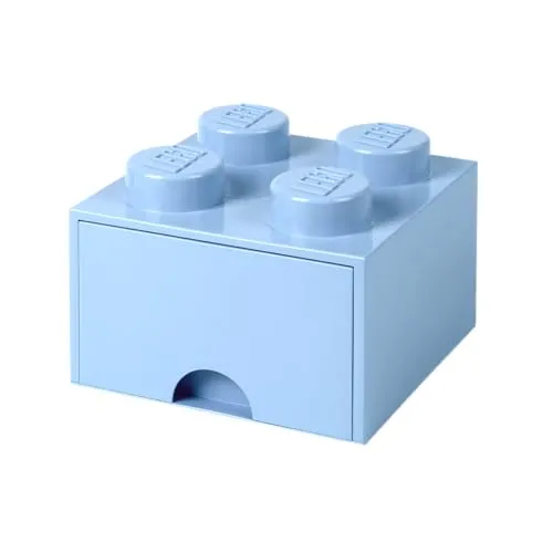 LEGO Brick Drawer 4 hellblau: Aufbewahrungsbox für Spielzeug - Praktische Kiste aus Polypropylen, ideal zur Aufbewahrung von LEGO-Steinen und Spielzeug, sorgt für Ordnung im Kinderzimmer.
