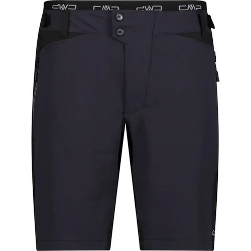 CMP Herren Radhose kurz 3XL - grau - Fahrradhosen mit herausnehmbarer Innenhose und Sitzpolster für optimalen Komfort beim Mountainbiken.
