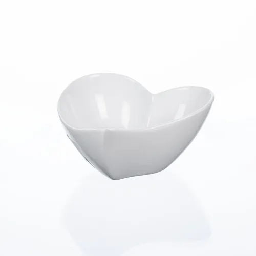 Porzellan Schale, Dekoschale HEART HERZ D. 12cm H. 6cm weiß Sandra Rich