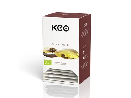 BIO DE-ÖKO-006 Keo Tee Teebeutel - ROOIBOS VANILLE - 20 Pyramidenbeutel