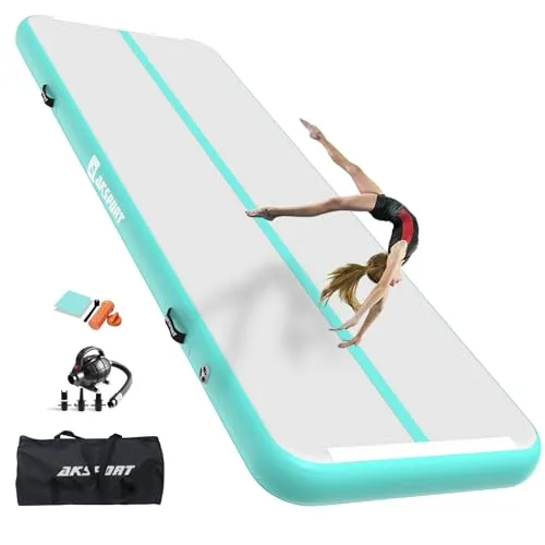 AKSPORT Air Matte Track Tumbling Matte – Aufblasbare Gymnastikmatte für Zuhause und Training
