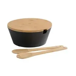 Kesper Obst & Salatschale 92524 - Schwarz, Ø 26 cm - Schalen & Schüsseln - Diese pflegeleichte Melamin-Schale ist spülmaschinengeeignet und ideal zum Servieren von Obst oder Salat.