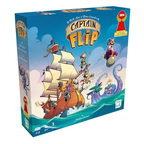 PLAYPUNK Captain Flip Brettspiel Mehrfarbig - Gesellschaftsspiel mit innovativem Flip-Mechanismus für spannende Herausforderungen und kreative Strategien.