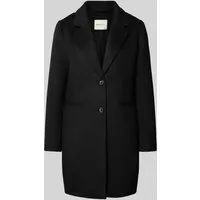 TOM TAILOR Denim Wollmantel mit Taschen schwarz M (38) - Funktionsjacken - stilvoller Wollmantel mit praktischen Paspeltaschen, ideal für kalte Tage und casual Outfits.