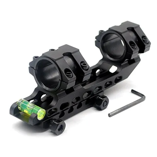 TRIROCK Scope Montage Ringe mit Bubble Level, Dual Mount Adapter Ring 30 mm/25,4 mm (2,5 cm) für 20 mm Picatinny Weaver Schiene