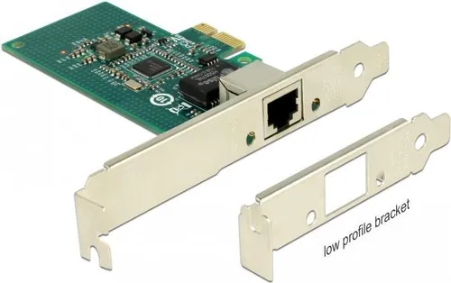 Delock PCI Express Card - 1 x Gigabit LAN Netzwerkadapter - Netzwerkkarten, Low-Profile PCIe 2.1 Adapter für schnelle Gigabit Ethernet-Verbindungen, ideal für platzsparende Systeme.