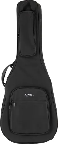 Rocktile Gitarrentasche WGSC-4122BK - Gitarrentasche für Westerngitarre, dick gepolstert mit optimalem Schutz vor Nässe und Staub, inklusive Rucksackgarnitur für einfachen Transport.