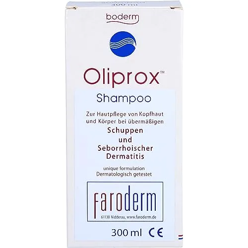 Oliprox Shampoo gegen Schuppen und Seborrhoische Dermatitis 300 ML - Shampoo zur Bekämpfung von Schuppen und seborrhoischer Dermatitis, ideal für eine sanfte Reinigung und Pflege der Kopfhaut.