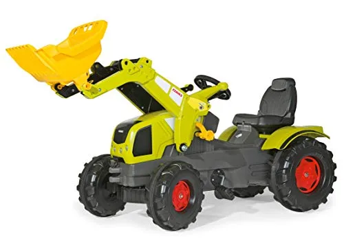 Rolly Toys Traktor rollyFarmtrac Claas Axos 340 - Tretfahrzeug für Kinder 3-8 Jahre, inkl. rollyTrac Lader, verstellbarer Sitz und leise Flüsterlaufreifen
