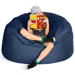 Green Bean Jumbo Max Riesensitzsack XXL – Dunkelblau mit Memory-Schaum - Sitzsäcke: Maximaler Komfort dank Memory-Schaum, waschbarer Veloursbezug und vielseitig einsetzbar für entspanntes Sitzen in jedem Raum.