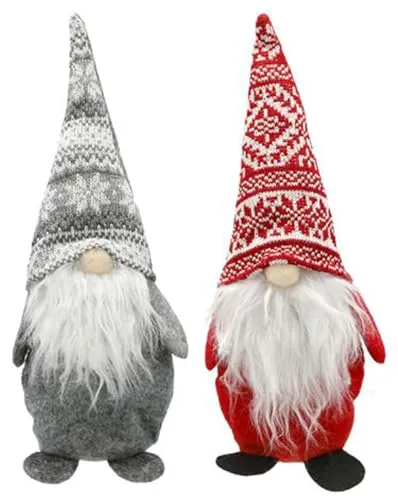 itsisa Weihnachts Wichtel (2er Set) 33 cm - Weihnachts Deko, Weihnachtswichtel, Zwerg, Gnom
