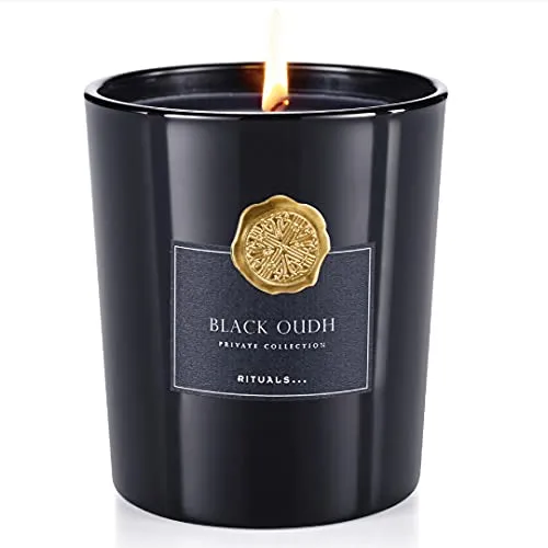 RITUALS Black Oudh Luxury Home Decor Kerze, 357 g - Kerzen im Glas: Erleben Sie 60 Stunden orientalische Düfte mit dieser luxuriösen Agarholz-Kerze, die Ihrem Zuhause eine elegante Atmosphäre verleiht.