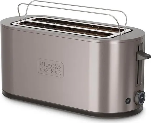 Toaster 2 Long Slot Stainless Steel - Toaster für zwei große oder vier kleine Brotscheiben gleichzeitig, mit 6 Heizbändern für gleichmäßiges Rösten und modernem Edelstahl-Design.