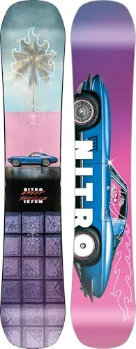 NITRO CHEAP TRILLS WIDE Snowboard 2025 - 157W - Snowboard für Freestyle-Enthusiasten, ausgestattet mit Railkiller Edges und Ureshred Sidewalls für maximale Tricks und Haltbarkeit. Ideal für Park und kreative Shred-Abenteuer!