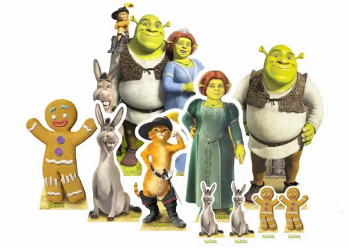 Shrek Tischkarten Aufsteller Offizielles Partyset von STAR CUTOUTS