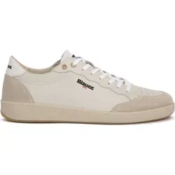 Weißer Herrensneaker mit Kontrastdetails