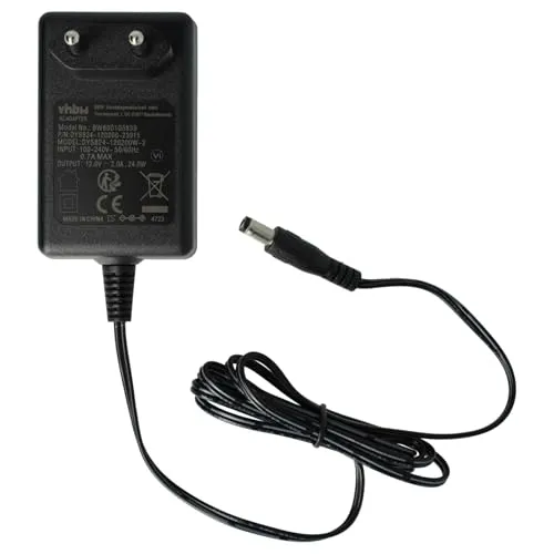 vhbw Netzteil kompatibel mit Yamaha PSR-100, PSR-11, PSR-110, PSR-12, PSR-125, PSR-130, PSR-140, PSR-15, PSR-150 Keyboard, E-Pianos - Ersatz für PA-5, PA-150, PA-150A, PA-5D