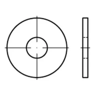 Flache Scheibe DIN 9021, Stahl 140HV, 6,4 x 18 x 1,6mm - Eisenwaren: Hochwertige flache Scheibe aus Stahl (140 HV), ideal für Gewindedurchmesser 6mm, langlebig und robust, entspricht der Norm ISO 7093.