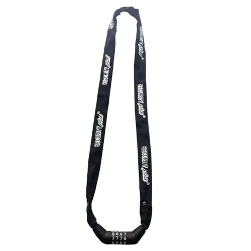 Security Plus Zahlen-Kettenschloss ZKS120 schwarz, Länge 1200 mm, 4 Walzen