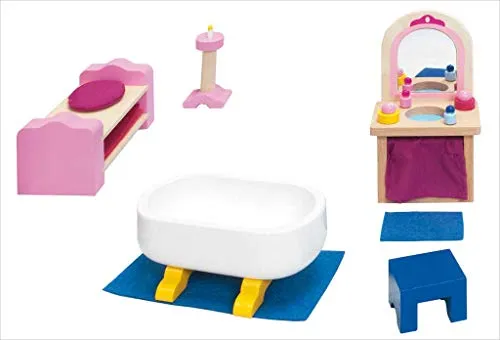 Goki 51774 - Puppenmöbel Schloss Badezimmer