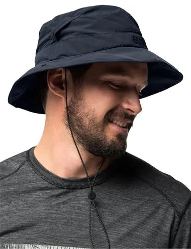 Jack Wolfskin MESH HAT Sonnenhut, Night Blue, M - Hüte & Caps mit UV-Schutz, feuchtigkeitsregulierend und schnelltrocknend, ideal für aktive Tage im Freien.