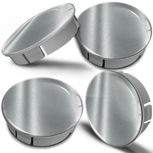60mm / 55mm Universal Nabenkappen Felgendeckel Nabendeckel Felgenkappen Silber