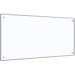 vidaXL Küchenrückwand Spritzschutz aus Hartglas 100x50cm in weiß von vidaXL