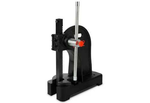 EBERTH Drehdornpresse mit 2T Presskraft - Schraubstöcke, Schraubzwingen & Spannvorrichtungen - Handhebelpresse für Werkstatt mit 4-fach verstellbarer Grundplatte und rückenschonender Handhabung