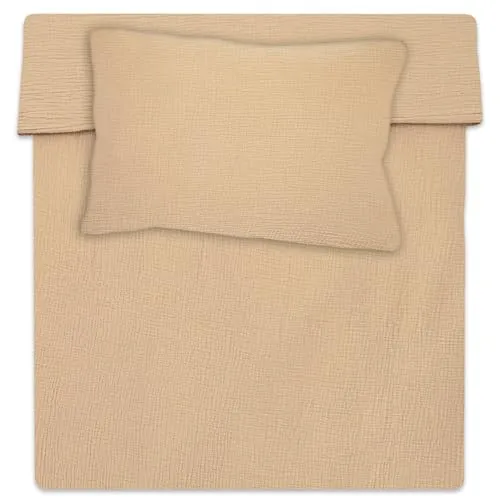 Musselin Bettwäsche Set 90x120 cm für Kinder - Hochwertige Baby Bettwäsche aus Baumwoll-Musselin mit Oeko-Tex-Zertifikat. Atmungsaktiv und ideal für jede Jahreszeit, sorgt für einen angenehmen Schlafkomfort. Perfekt für empfindliche Haut und langlebig mit stilvollem Design.