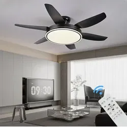 5250-1 Deckenventilator mit LED Beleuchtung und Fernbedienung - Moderner Deckenventilator mit einstellbarer LED-Beleuchtung und 6 Geschwindigkeiten. Ideal für jeden Raum, bietet flexibles Licht und sorgt für eine angenehme Luftzirkulation. Perfekt für Sommer- und Wintermodus!