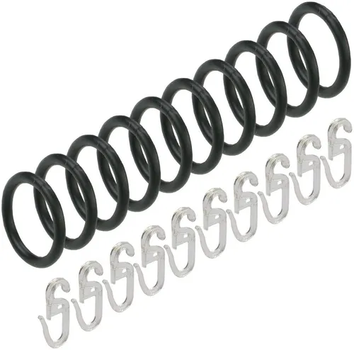 Gardinen- & Vorhangringe Schwarz von Liedeco