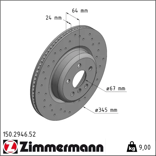 Zimmermann Bremsscheibe SPORT Z 150.2946.52 - Autoteile mit optimaler Bremsleistung, ideal für sportliche Fahrweise und verbesserte Sicherheit auf der Straße.