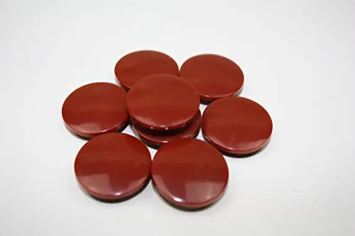 Hettich Stuhlgleiter, Teppichgleiter, selbstklebend, braun, ø 23 x 9 mm, 8 Stück, 02127 (außen 19)