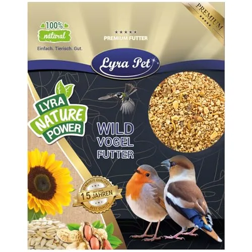 Lyra Pet® Weichfutter Premium 20 kg - Vogelfutter: 100% reines Naturprodukt mit energiereichen Erdnusskernen und proteinreichen Mehlwürmern für gesunde, vitale Gartenvögel – ideal für ganzjährige Fütterung!